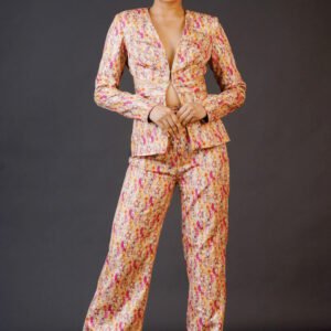 Outer coat with trouser