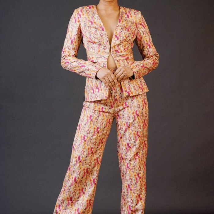 Outer Coat with Trouser Set