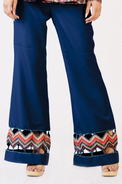 Women’s Printed Jacket & Flared Trouser Set - Image 5