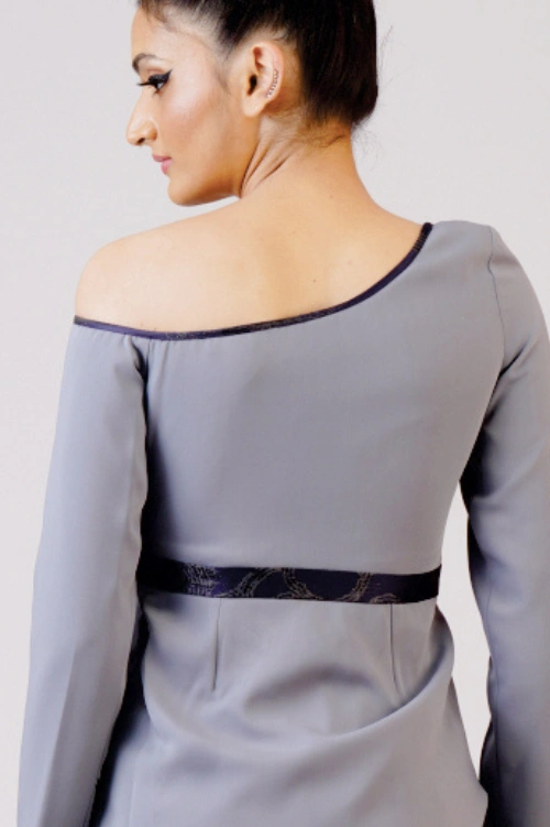 One-Shoulder Flared Trouser Set - Image 2