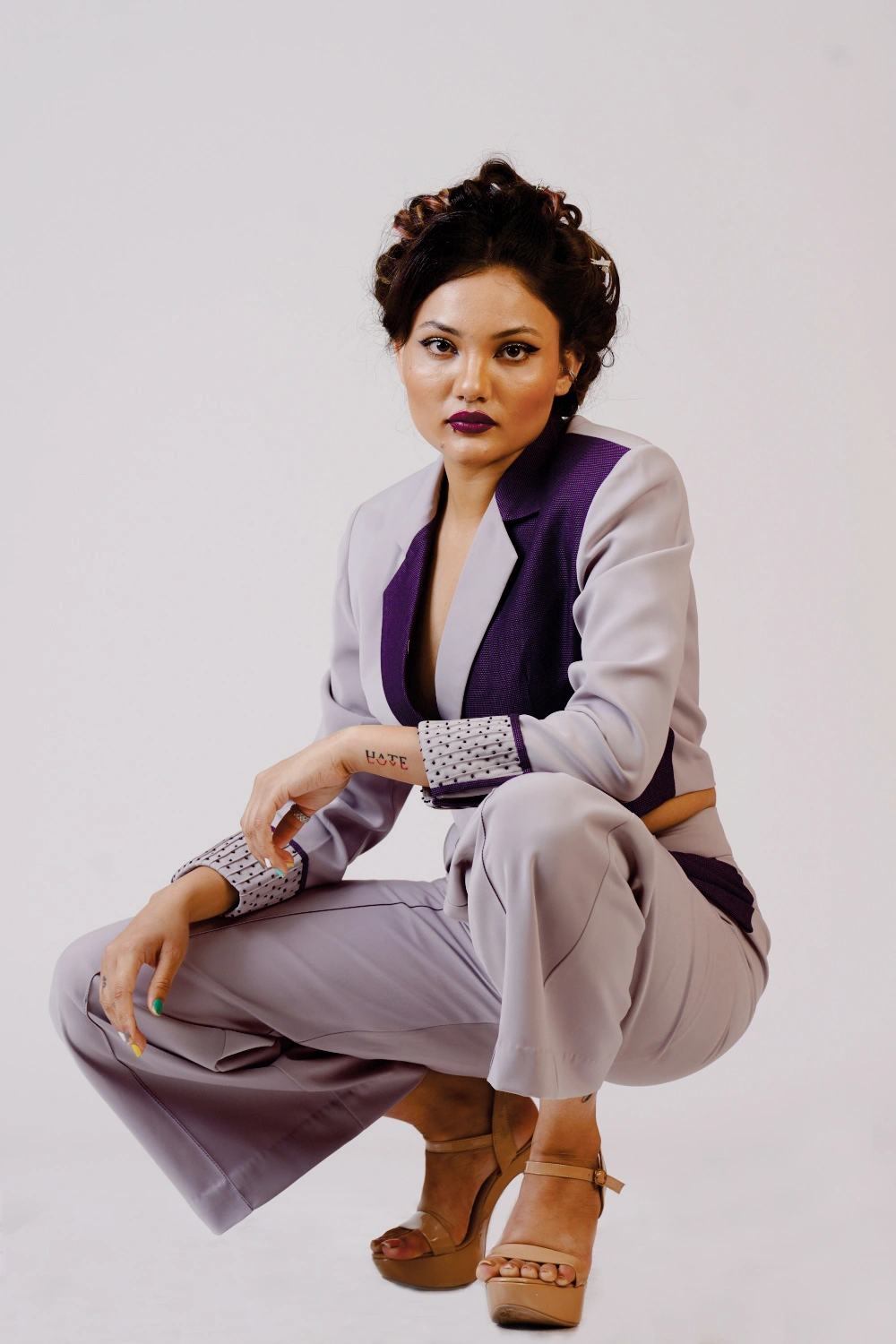 Women’s Color-Block Blazer & Wide-Leg Trouser Set - Image 14