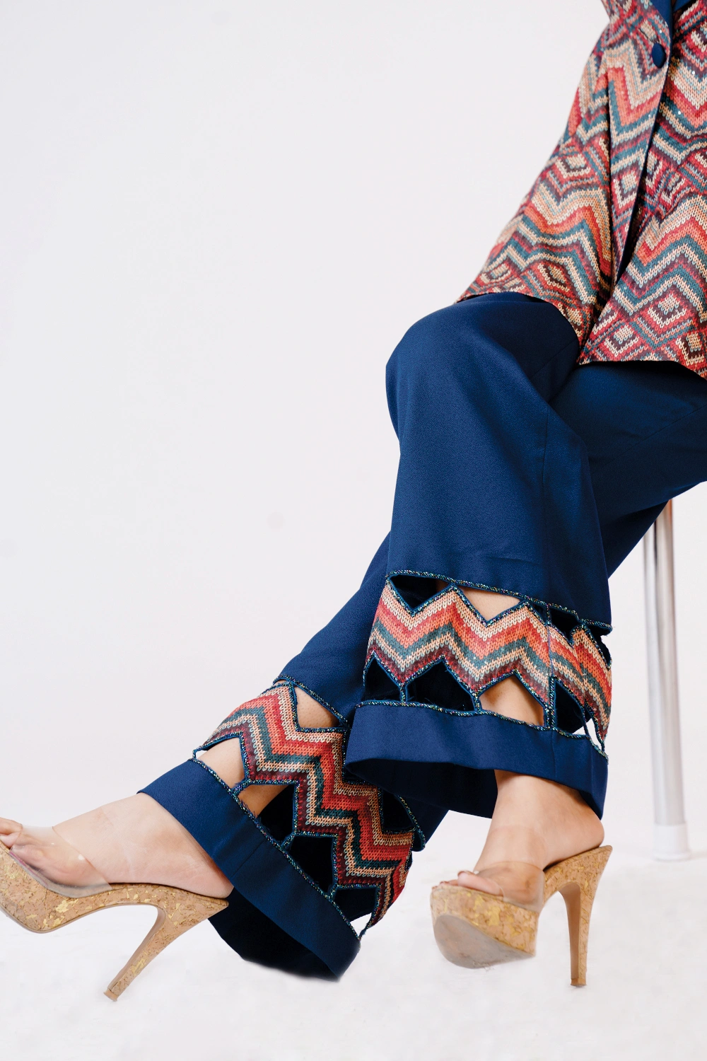 Women’s Printed Jacket & Flared Trouser Set - Image 6