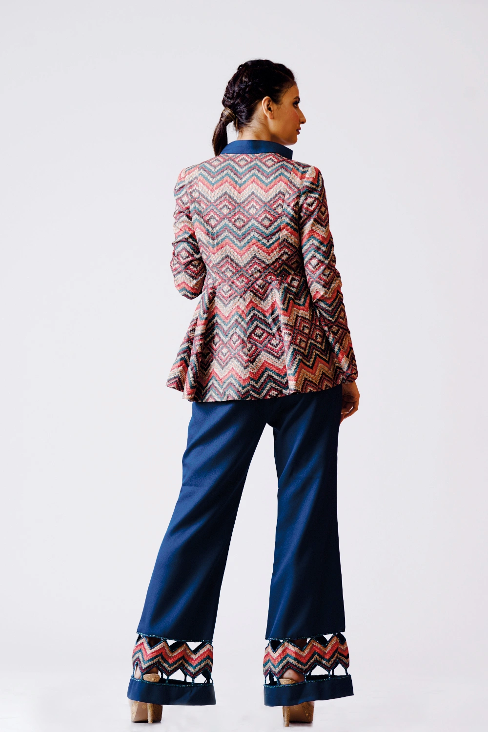 Women’s Printed Jacket & Flared Trouser Set - Image 11