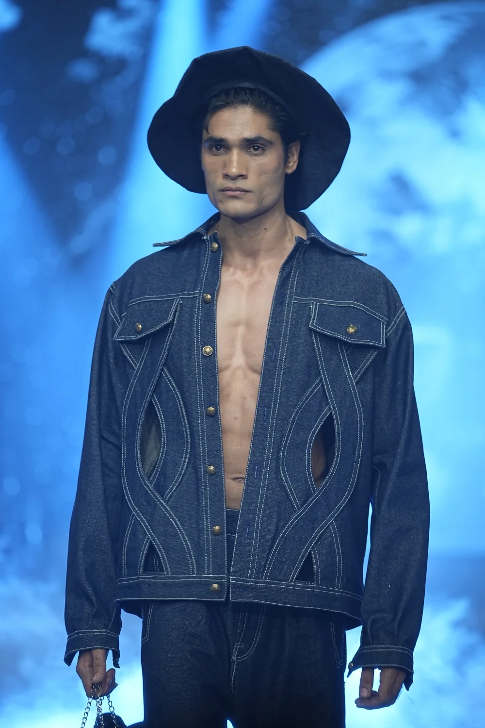 Midnight Utility Stitch Denim Jacket & Cargo Trouser Set - Image 5