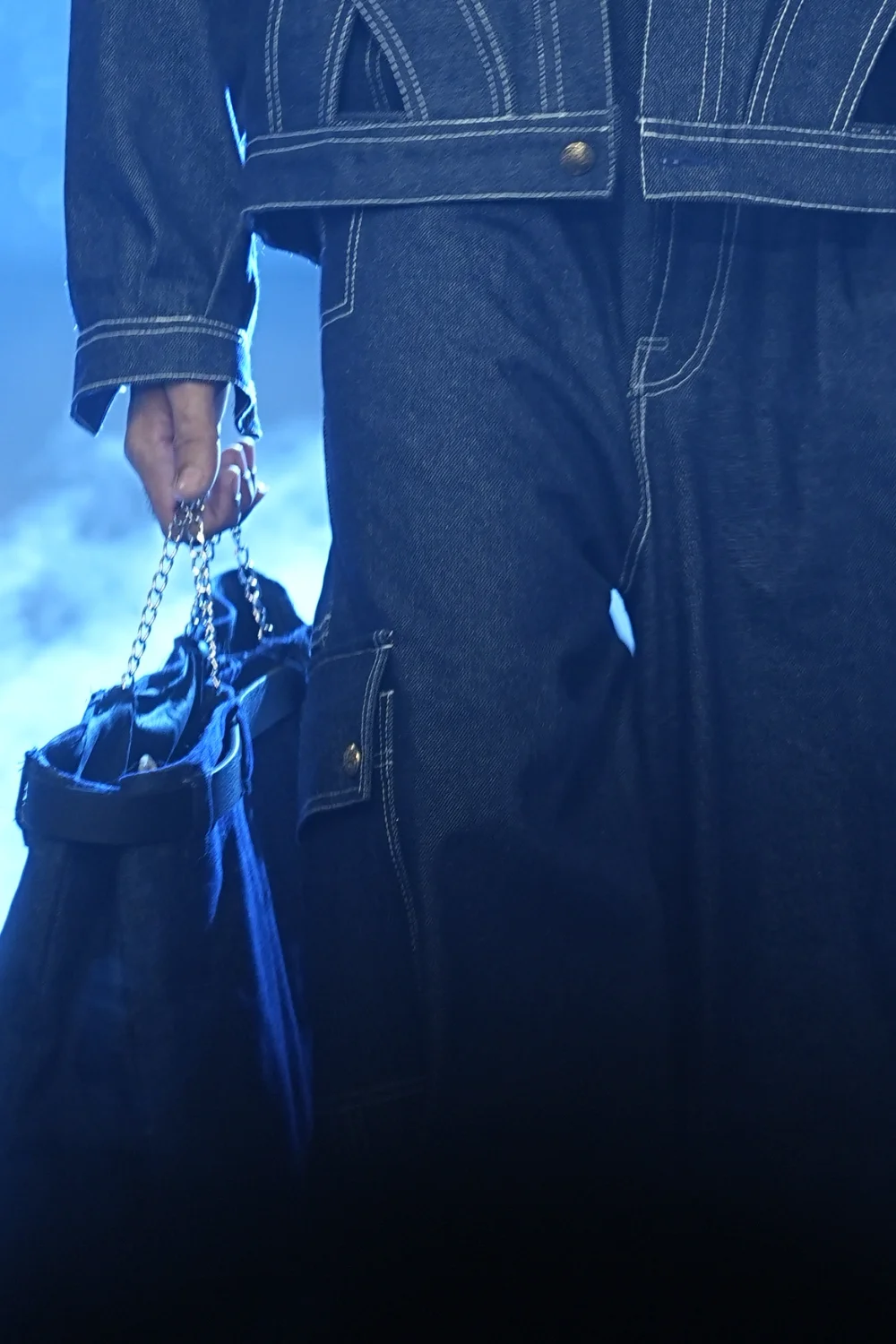 Midnight Utility Stitch Denim Jacket & Cargo Trouser Set - Image 3