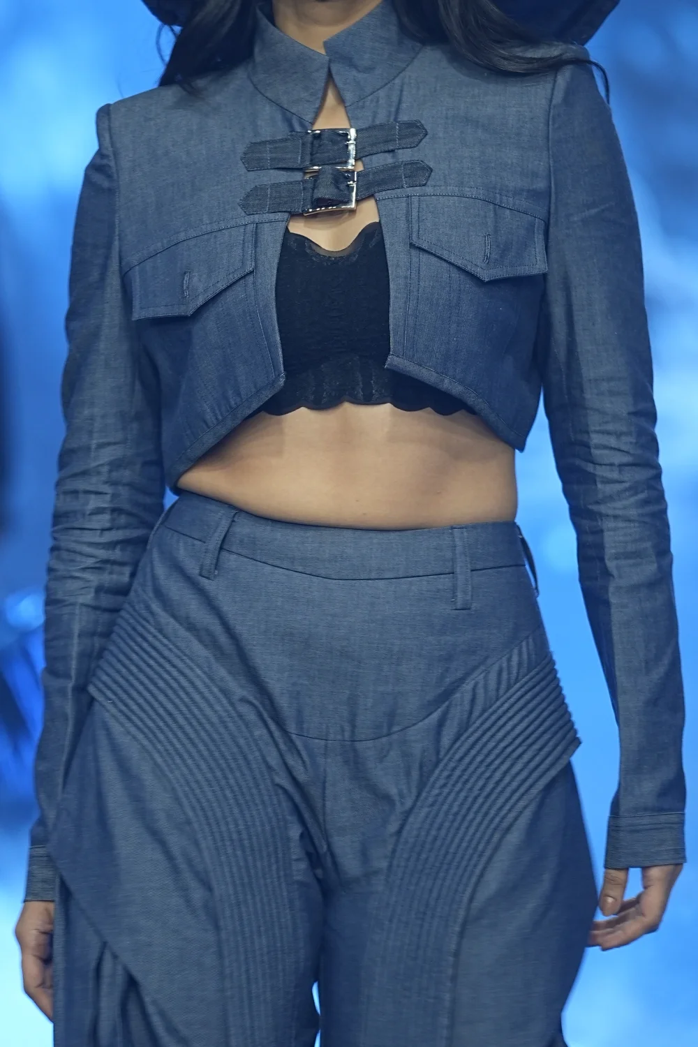Midnight Utility Denim Jacket & Maxi Skirt Co-Ord Set - Image 4