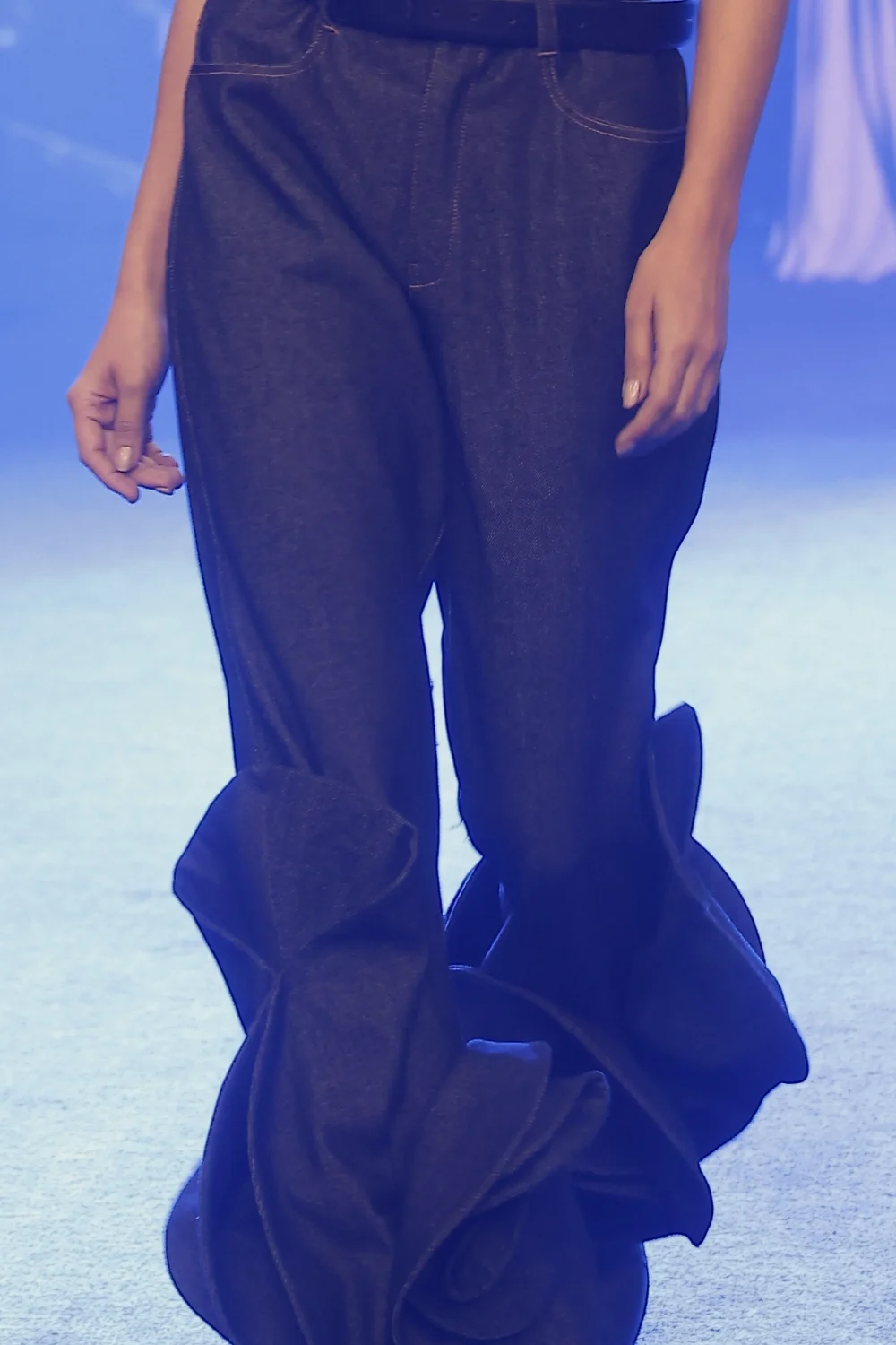 Midnight Butterfly Denim Flare Co-Ord Set - Image 2